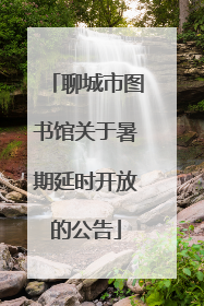 聊城市图书馆关于暑期延时开放的公告