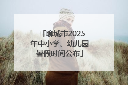 聊城市2025年中小学、幼儿园暑假时间公布