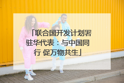 联合国开发计划署驻华代表：与中国同行 促万物共生