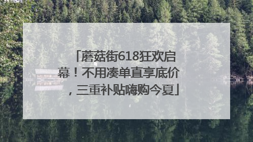 蘑菇街618狂欢启幕！不用凑单直享底价，三重补贴嗨购今夏