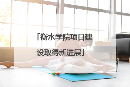 衡水学院项目建设取得新进展