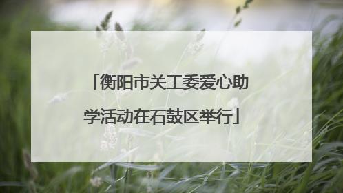 衡阳市关工委爱心助学活动在石鼓区举行