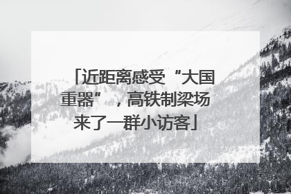 近距离感受“大国重器”，高铁制梁场来了一群小访客