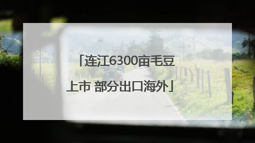 连江6300亩毛豆上市 部分出口海外