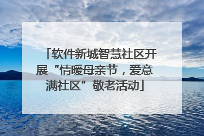 软件新城智慧社区开展“情暖母亲节，爱意满社区”敬老活动