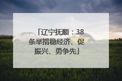 辽宁抚顺：38条举措稳经济、促振兴、勇争先