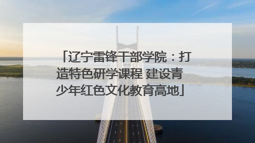 辽宁雷锋干部学院：打造特色研学课程 建设青少年红色文化教育高地