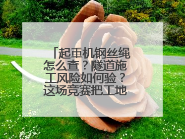 起重机钢丝绳怎么查？隧道施工风险如何验？这场竞赛把工地变“考场”