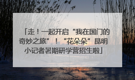 走！一起开启“我在国门的奇妙之旅”！“花朵朵”昆明小记者暑期研学营招生啦