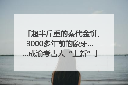 超半斤重的秦代金饼、3000多年前的象牙……成渝考古人“上新”