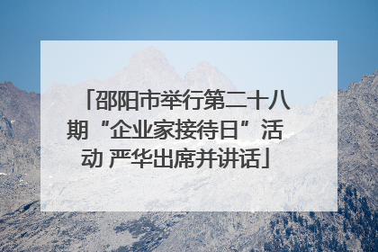 邵阳市举行第二十八期“企业家接待日”活动 严华出席并讲话