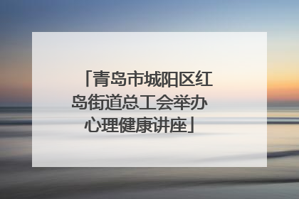 青岛市城阳区红岛街道总工会举办心理健康讲座