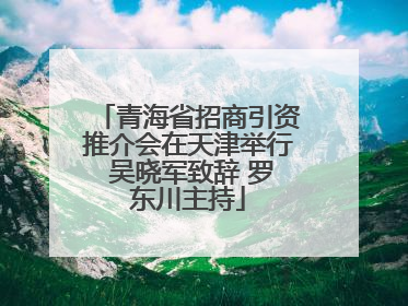 青海省招商引资推介会在天津举行 吴晓军致辞 罗东川主持