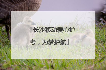 长沙移动爱心护考，为梦护航