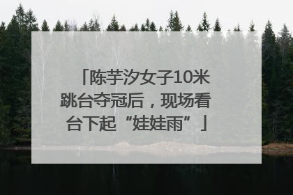 陈芋汐女子10米跳台夺冠后，现场看台下起“娃娃雨”