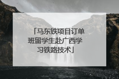 马东铁项目订单班留学生赴广西学习铁路技术
