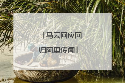 马云回应回归阿里传闻