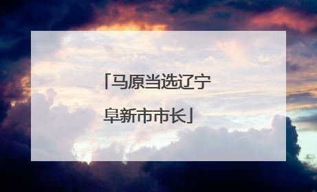 马原当选辽宁阜新市市长