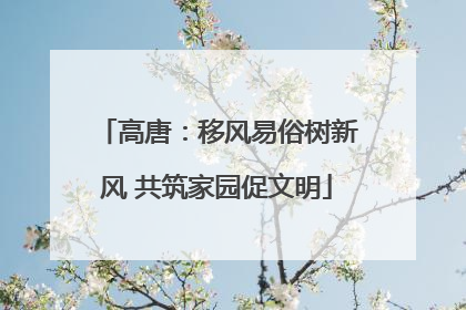 高唐：移风易俗树新风 共筑家园促文明