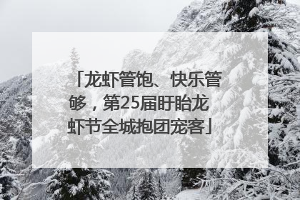 龙虾管饱、快乐管够，第25届盱眙龙虾节全城抱团宠客
