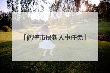 鹤壁市最新人事任免