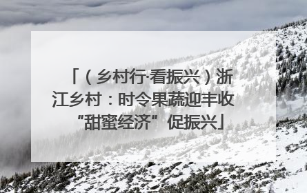 （乡村行·看振兴）浙江乡村：时令果蔬迎丰收 “甜蜜经济”促振兴