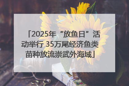 2025年“放鱼日”活动举行 35万尾经济鱼类苗种放流崇武外海域