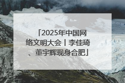 2025年中国网络文明大会丨李佳琦、董宇辉现身合肥