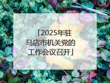 2025年驻马店市机关党的工作会议召开