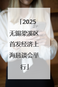 2025无锡梁溪区首发经济上海恳谈会举行