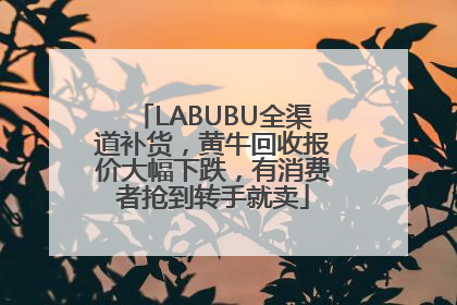 LABUBU全渠道补货，黄牛回收报价大幅下跌，有消费者抢到转手就卖