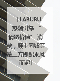 LABUBU 热潮引爆 “情绪价值” 消费，顺丰同城等第三方即配乘风而起
