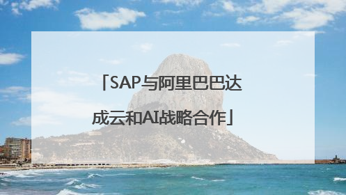 SAP与阿里巴巴达成云和AI战略合作